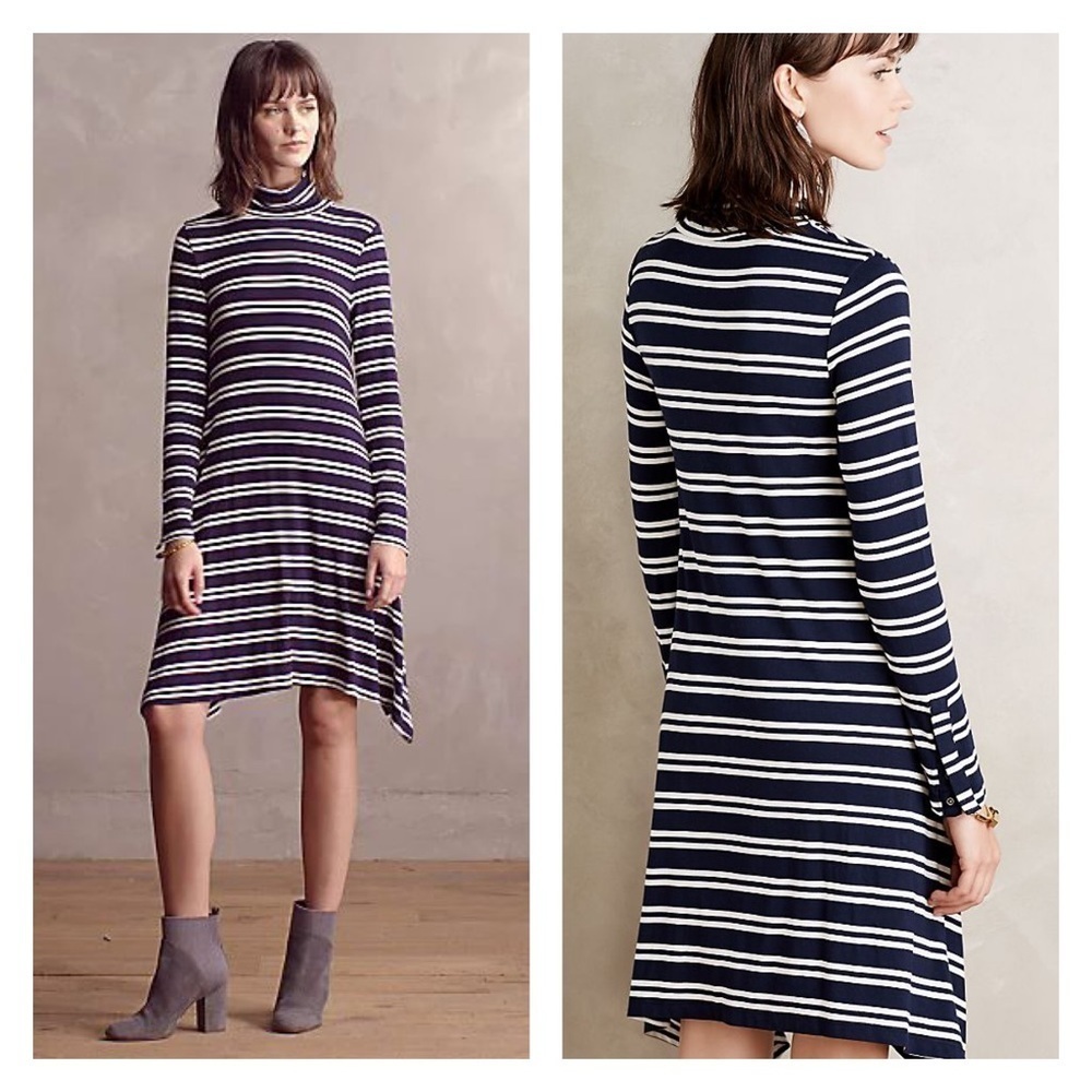 Anthropologie Turtleneck Swing Dress - Picture 2 of 14
